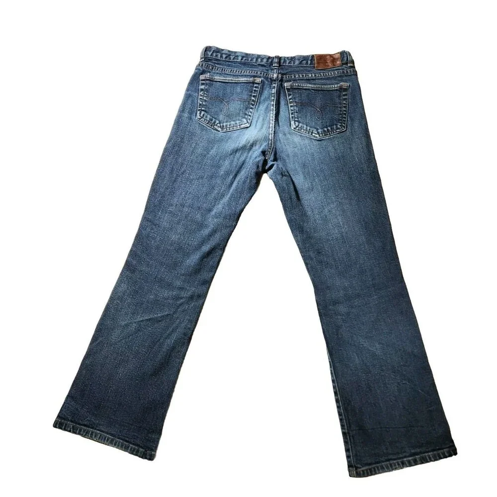 Ralph Lauren Y2K Vintage Women's Blue Bootcut Jeans Size 8 Classic Straight - Picture 11 of 13